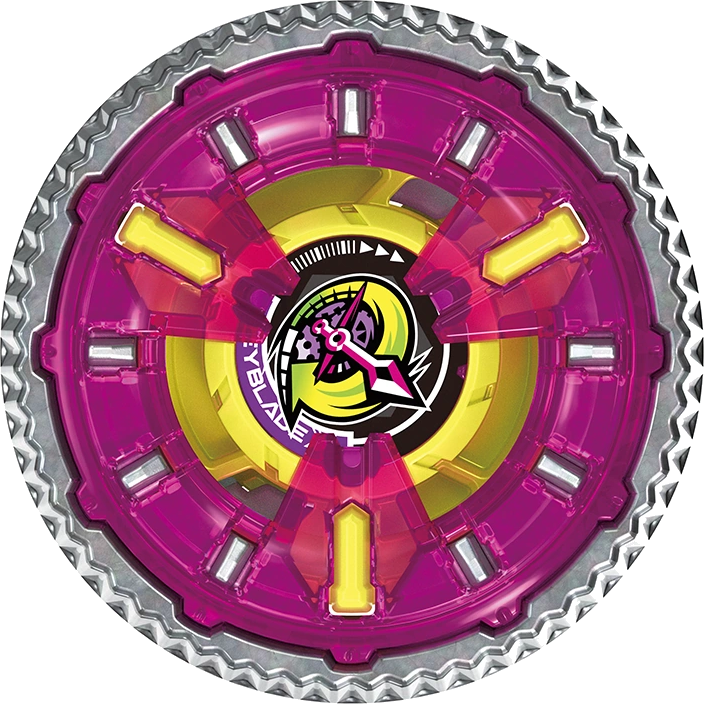Yellow on Pink Clock Mirage Blade from Clock Mirage 9-65B, featuring a vibrant design and lightweight structure.
