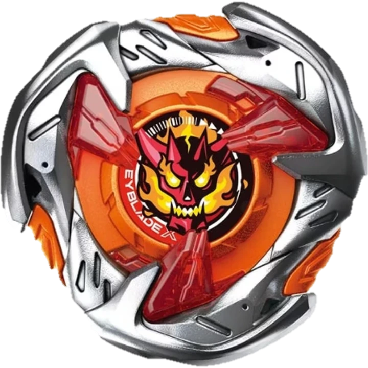 Orange Hells Hammer Incendio part with thick Smash Blades for blasting opponents in the stadium.