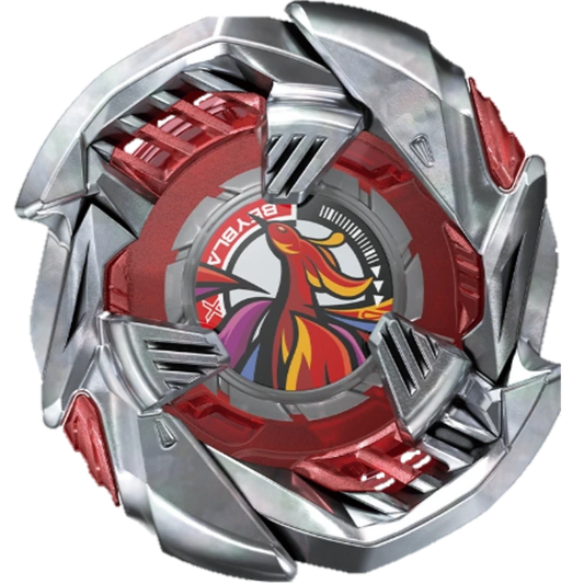 Silver on Red Crimson Scarlet Garuda top layer with vibrant design and metallic finish.