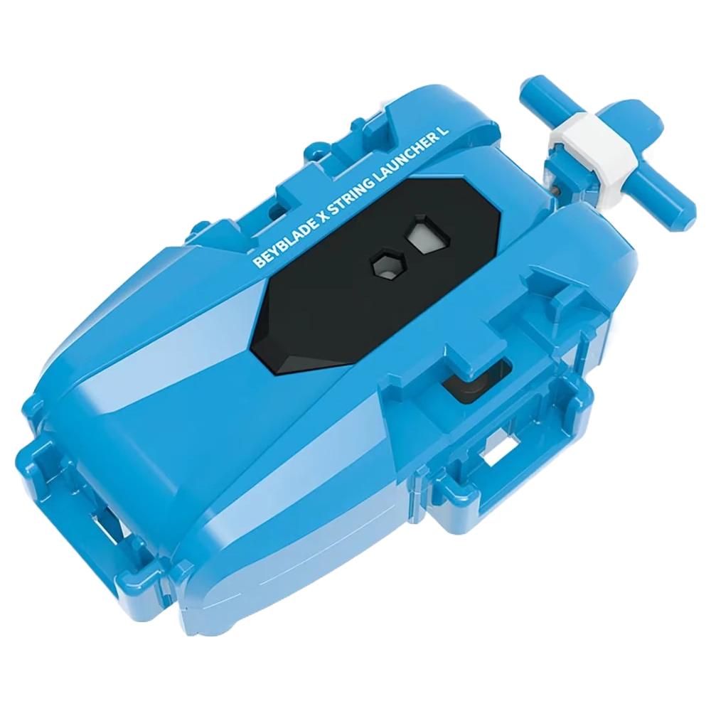 White on Blue Left-Spin String Launcher [NWOP]