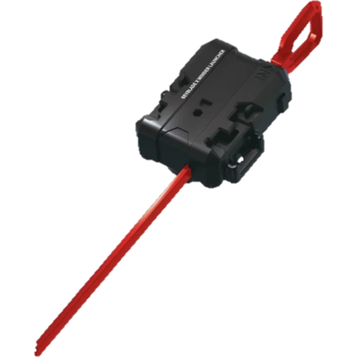 Red and Black Winder Launcher for Beyblade X by Hells Hammer Incendio, designed for optimal performance.