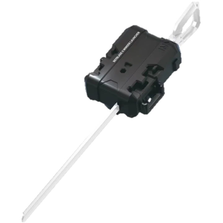 White and Black Winder Launcher for Beyblade X