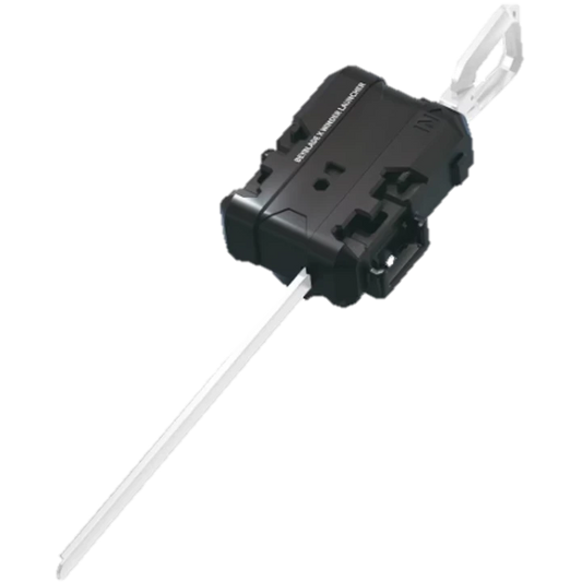 White and Black Winder Launcher for Beyblade X